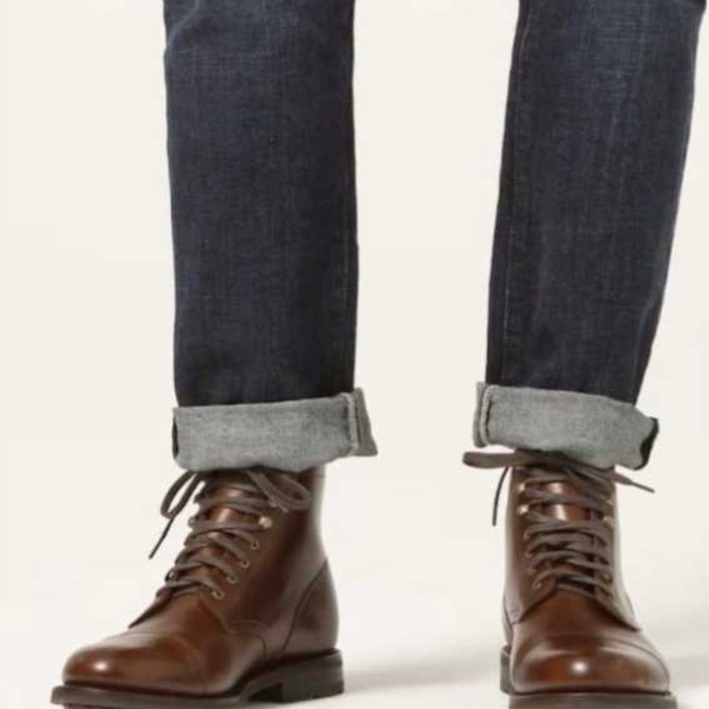 New men's 12 J Crew Kenton leather cap toe boots - Picture 13 of 15